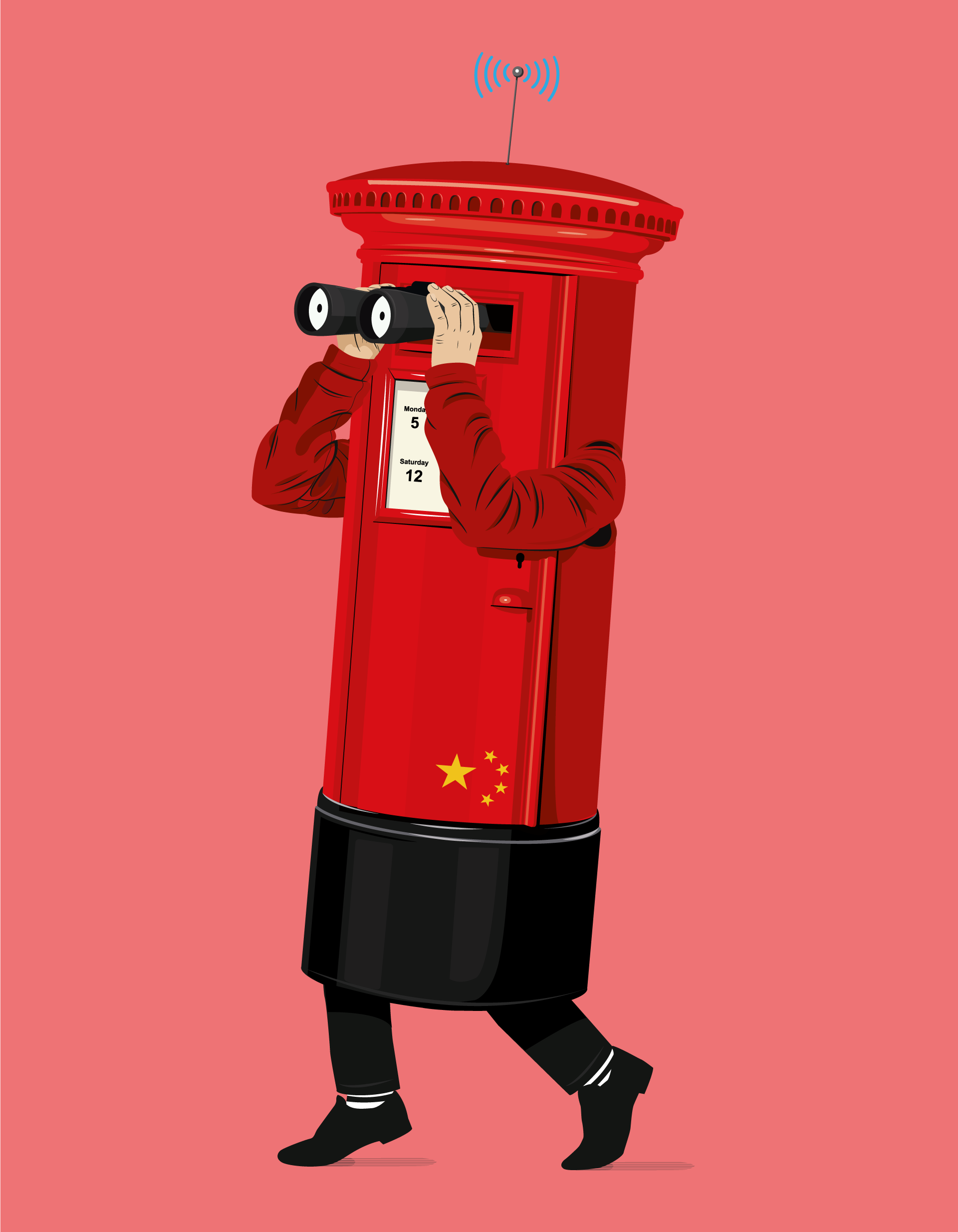 A spy hidden in a British postbox