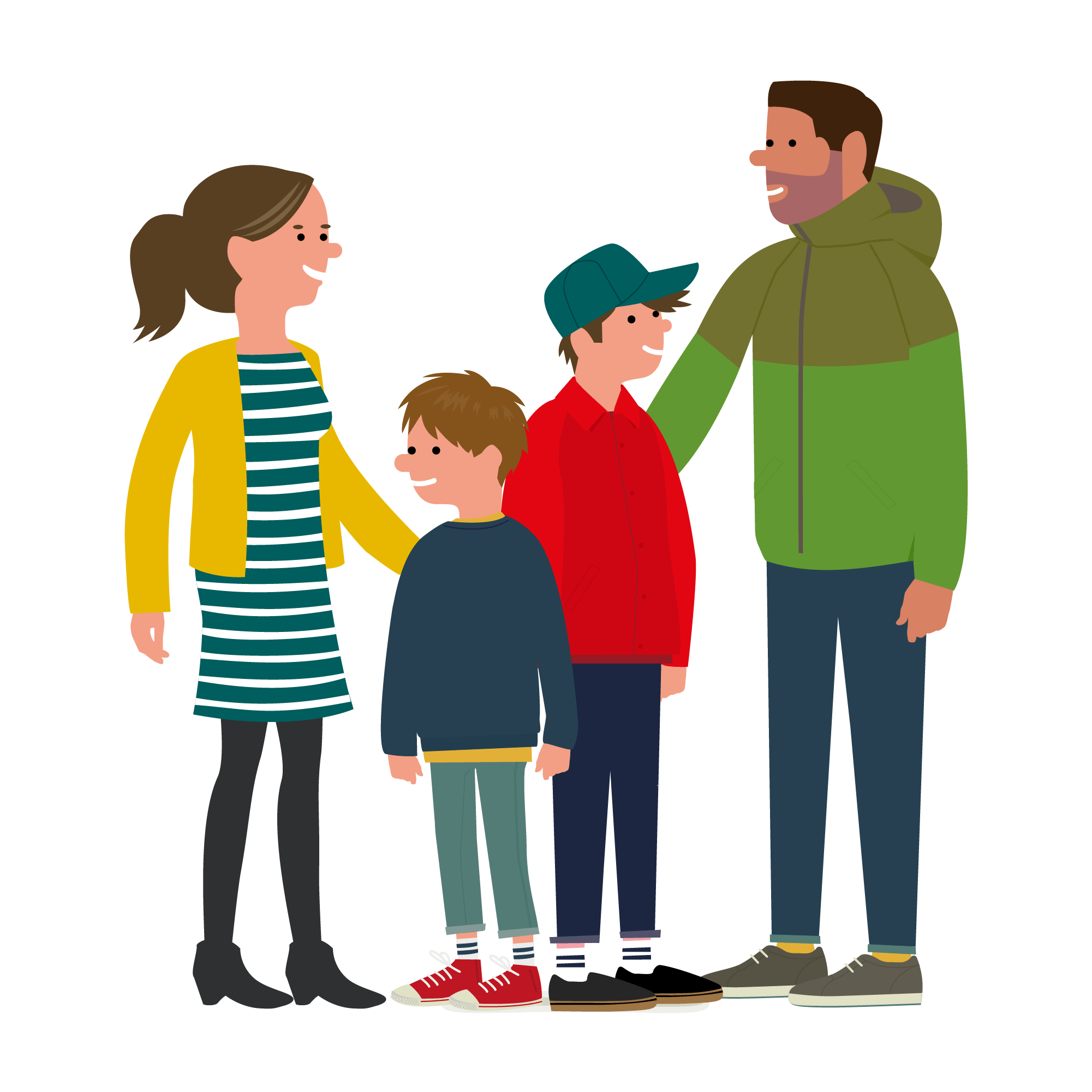 tracy with her partner and two sons