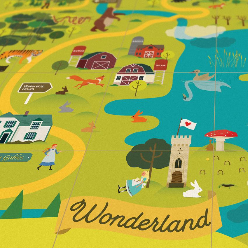 Alice in Wonderland on the Children's Book Map