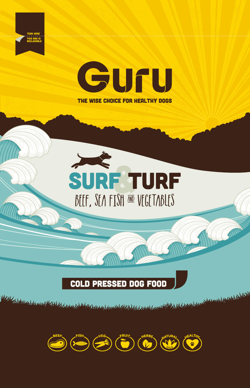 Guru Dog Food Packaging